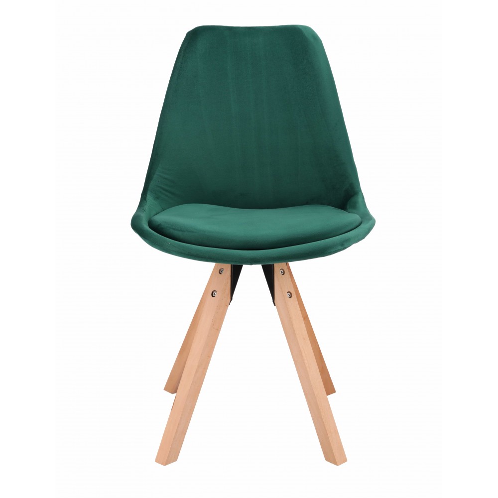 Стул Saida Jumi в скандинавском стиле с деревянными ножками зеленый