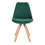 Стул Saida Jumi в скандинавском стиле с деревянными ножками зеленый