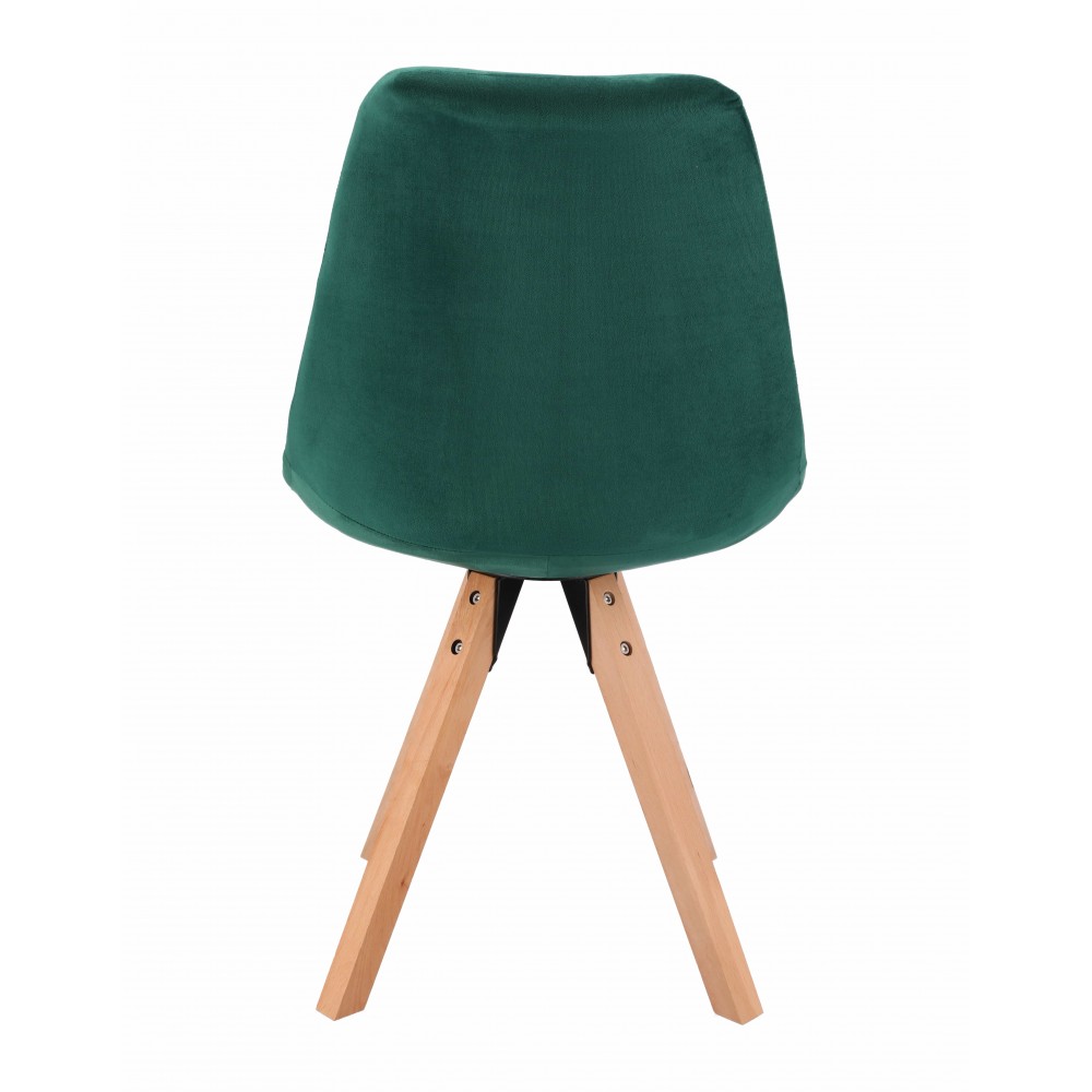 Стул Saida Jumi в скандинавском стиле с деревянными ножками зеленый