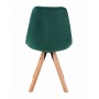 Стул Saida Jumi в скандинавском стиле с деревянными ножками зеленый
