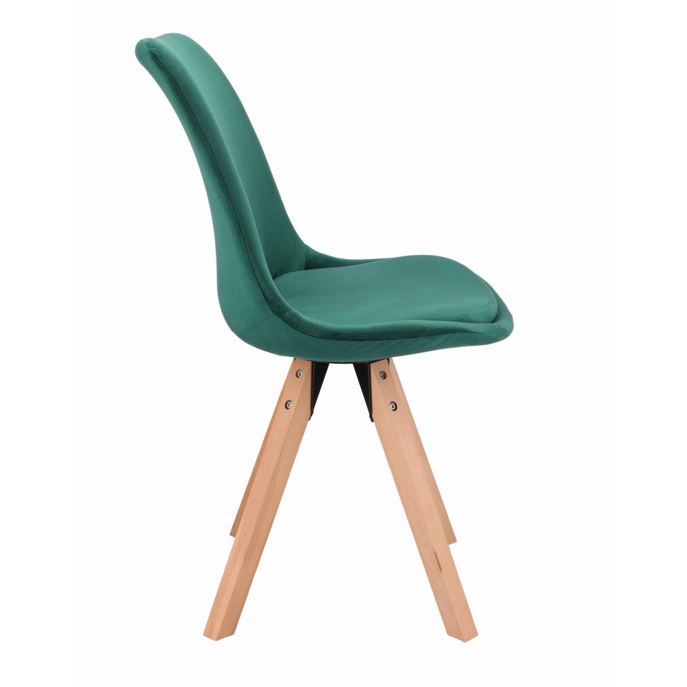Стул Saida Jumi в скандинавском стиле с деревянными ножками зеленый