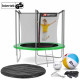 Батут Hop-Sport 8ft (244см) зеленый с внутренней сеткой