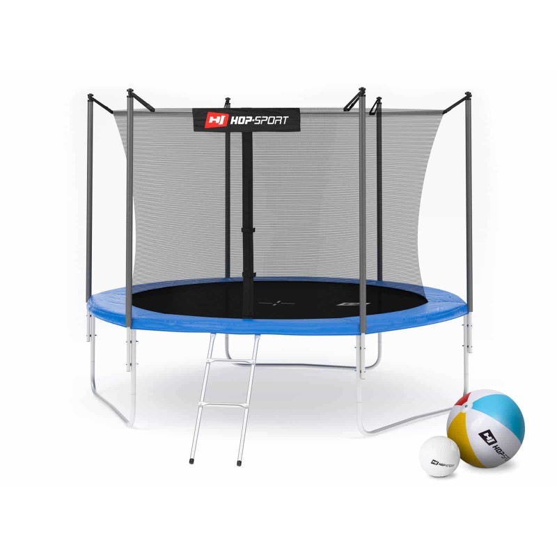 Батут Hop-Sport 10ft (305см) синий с внутренней сеткой