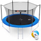 Батут Hop-Sport 10ft (305см) синий с внутренней сеткой
