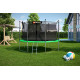 Батут Hop-Sport 12ft (366см) зеленый с внутренней сеткой
