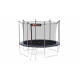 Батут Hop-Sport 10ft (305см) черно-синий с внутренней сеткой (4 ноги)