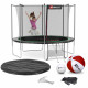 Батут Hop-Sport 10ft (305см) черно-зеленый с внутренней сеткой (4 ноги)