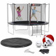 Батут Hop-Sport 12ft (366см) черно-синий с внутренней сеткой