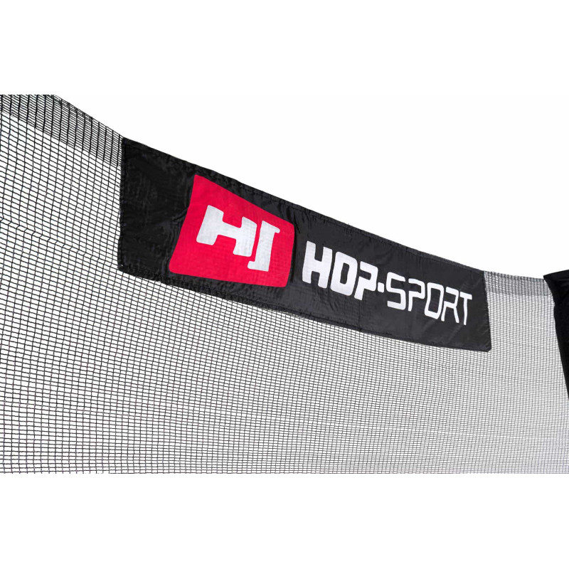 Батут Hop-Sport Black/Green 427 см з зовнішньою сіткою і драбинкою