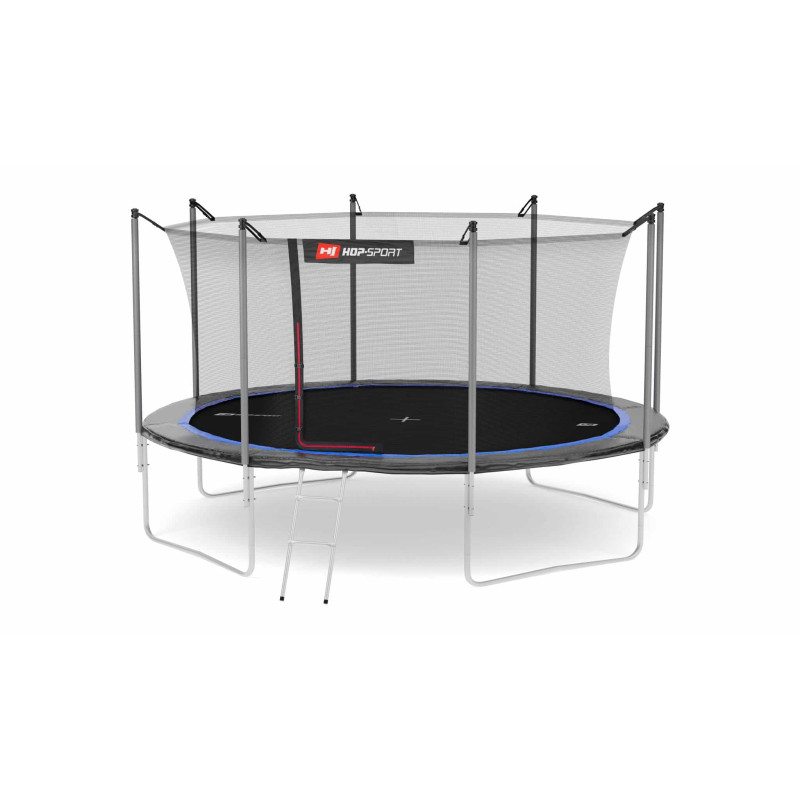 Батут Hop-Sport 14ft (427см) черно-синий с внутренней сеткой