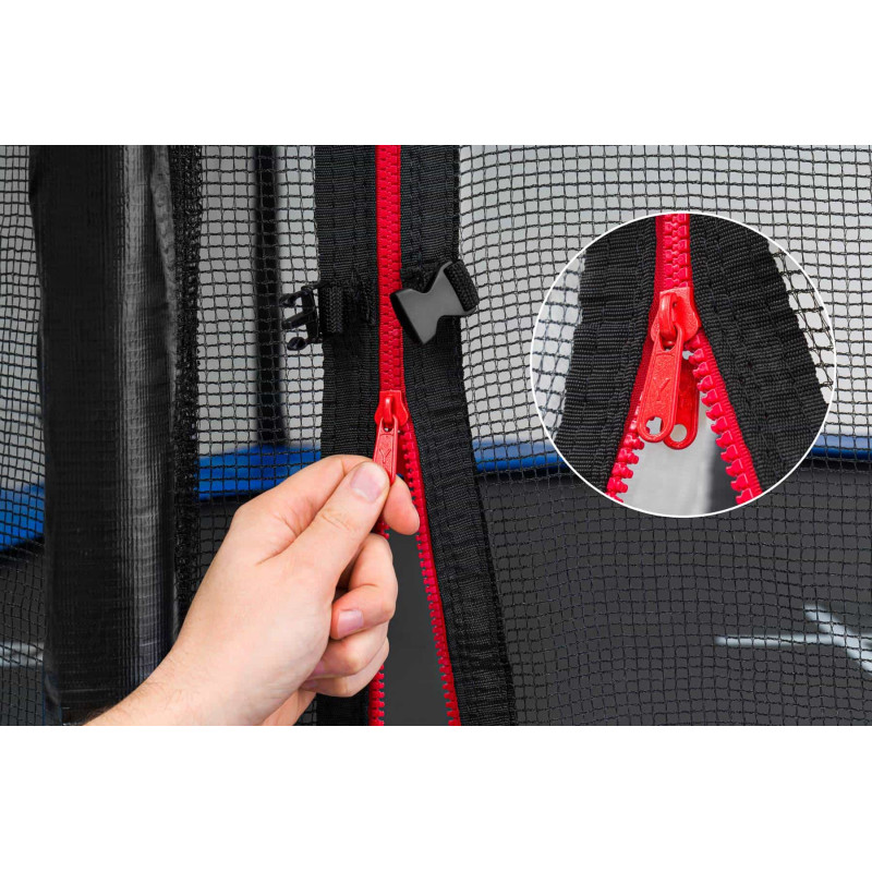 Батут Hop-Sport 14ft (427см) черно-синий с внутренней сеткой