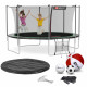 Батут Hop-Sport 14ft (427см) черно-зеленый с внутренней сеткой