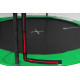 Батут Hop-Sport 14ft (427см) черно-зеленый с внутренней сеткой