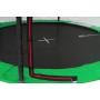 Батут Hop-Sport Black/Green 488 см с внутренней сеткой и лестницей