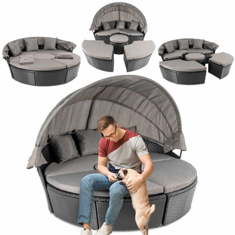 Садовая мебель из искусственного ротанга DiVolio Milano Black