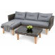Набор садовой мебели из искусственного ротанга DiVolio Imola Dark Grey