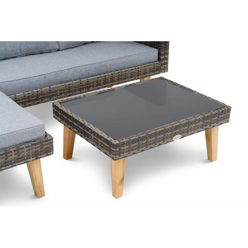 Набор садовой мебели из искусственного ротанга DiVolio Imola Dark Grey