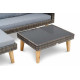 Набор садовой мебели из искусственного ротанга DiVolio Imola Dark Grey