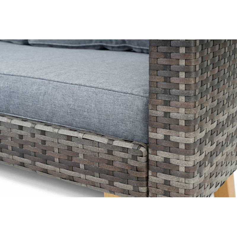 Набор садовой мебели из искусственного ротанга DiVolio Imola Dark Grey