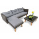 Набор садовой мебели из искусственного ротанга DiVolio Imola Dark Grey