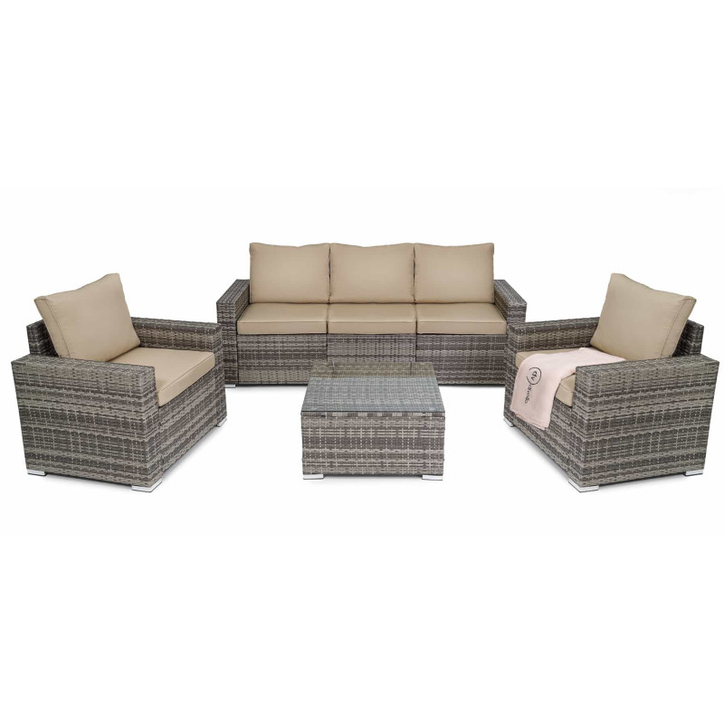 Набор садовой мебели из искусственного ротанга DiVolio Prato Light Grey
