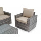 Набор садовой мебели из искусственного ротанга DiVolio Prato Light Grey