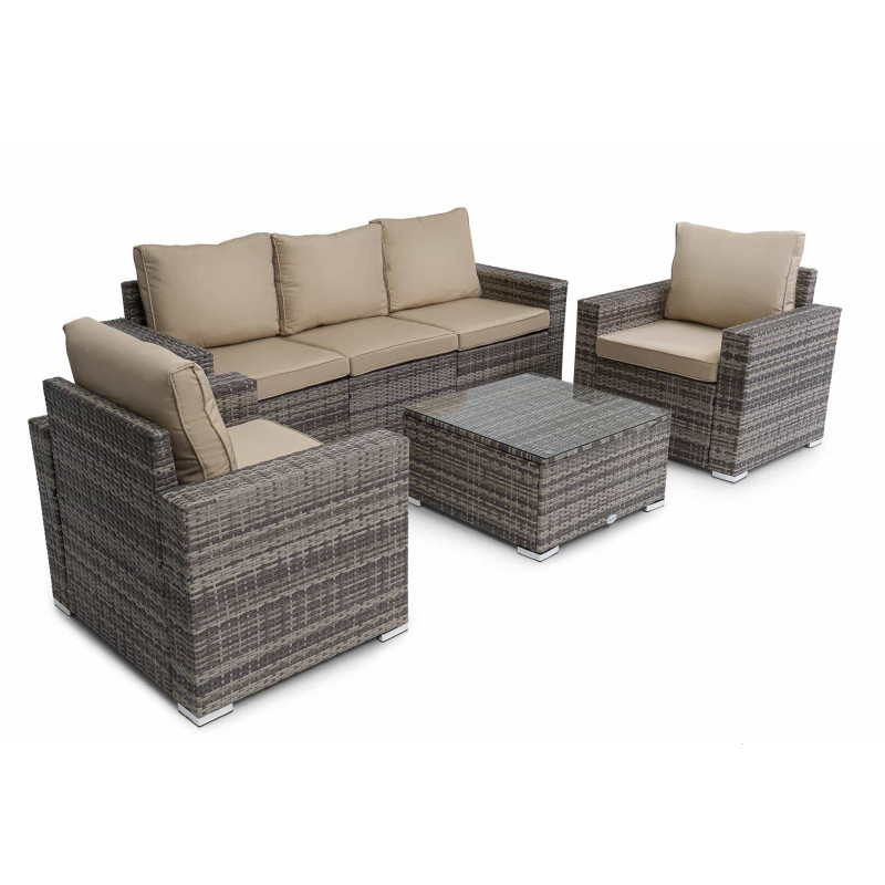 Набор садовой мебели из искусственного ротанга DiVolio Prato Light Grey