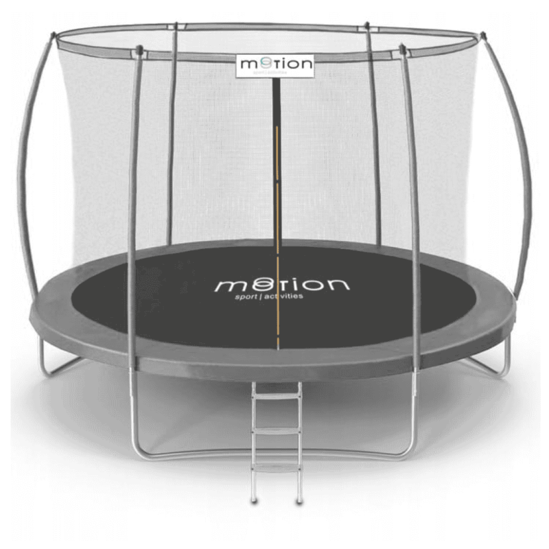 Батут Jumi Motion Premium 305 см з внутрішньою сіткою сірий
