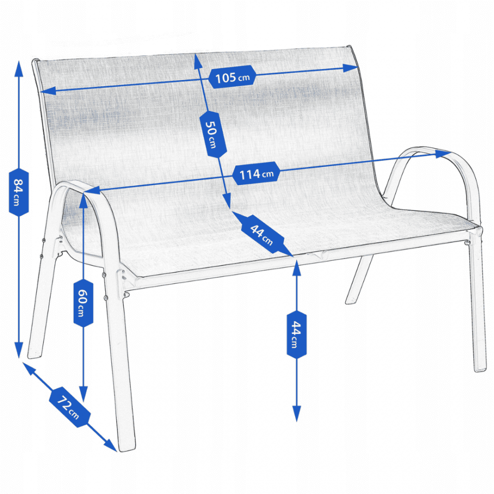 Комплект садовой мебели Jumi FIESTA серый