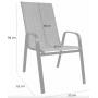 Комплект садових стільців Chomik GARDEN LINE CORTINA сірий