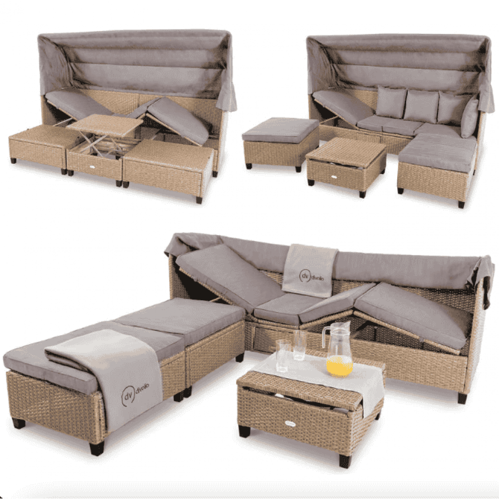 Комплект садових меблів Di Volio Luca бежево-сірий