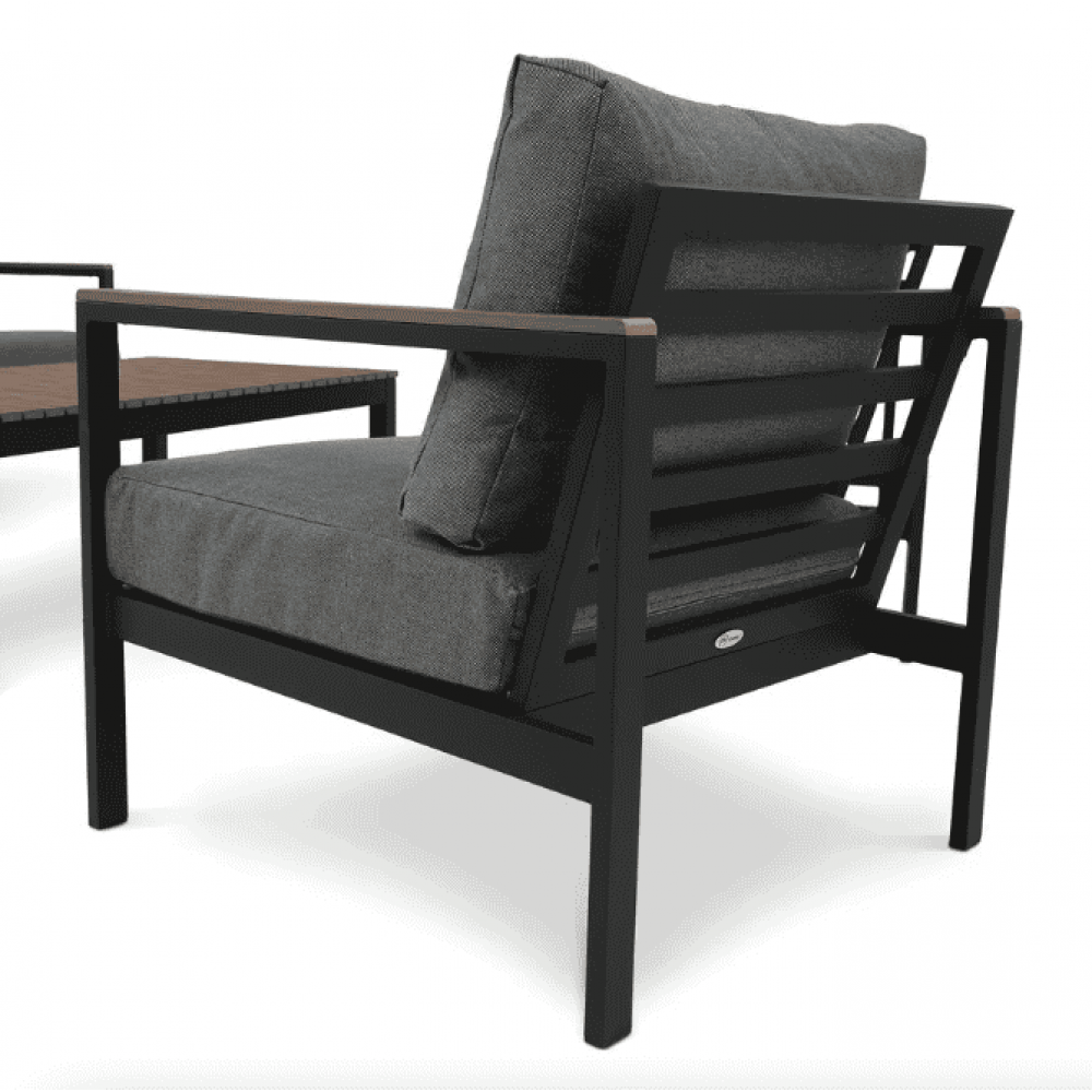 Комплект садових меблів Di Volio Tivoli графітовий/сірий