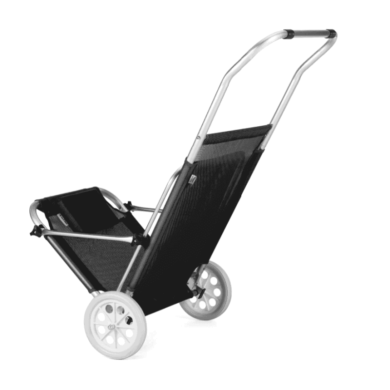 Шезлонг лежак Outtec Sun с козырьком черный