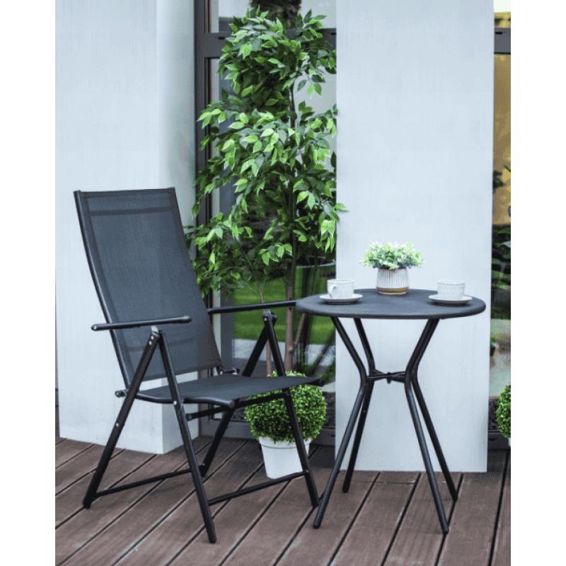 Пляжне крісло Jumi Tillvex з регульованою спинкою чорне