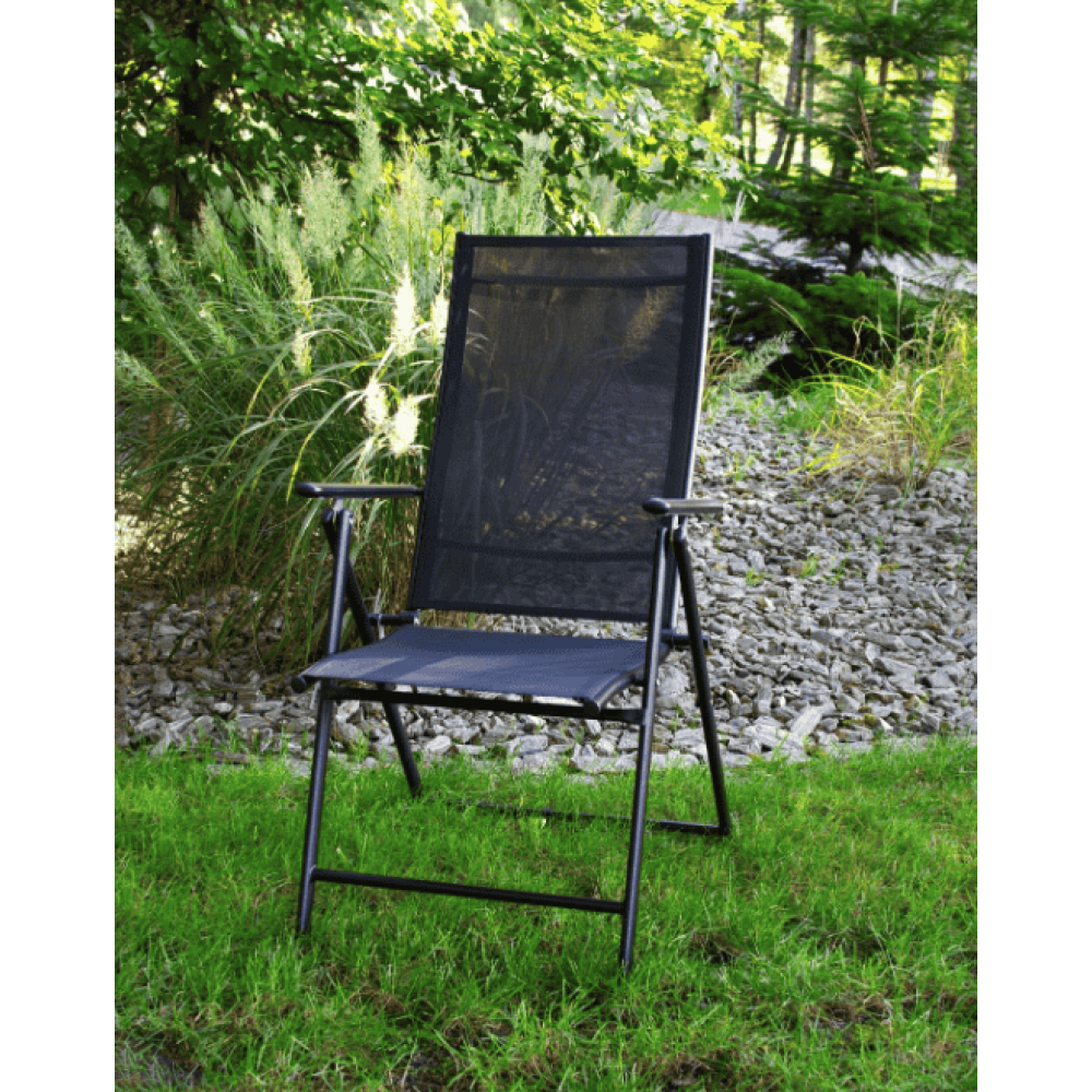 Пляжне крісло Jumi Tillvex з регульованою спинкою чорне