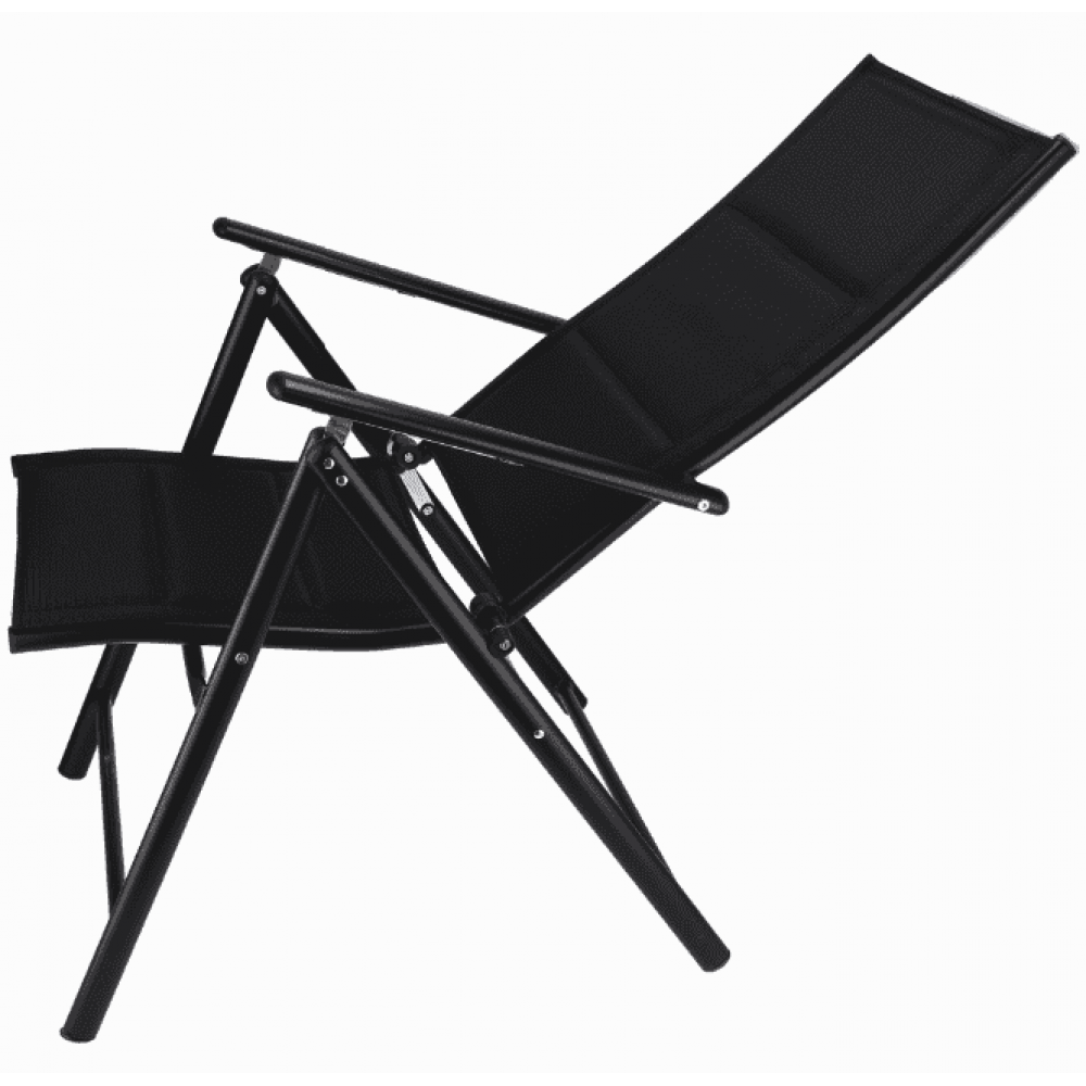 Пляжне крісло Jumi Tillvex з регульованою спинкою чорне