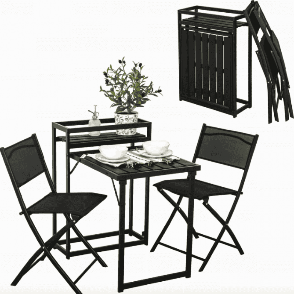 Комплект балконной мебели Jumi Kirbi с тумбой + 2 кресла