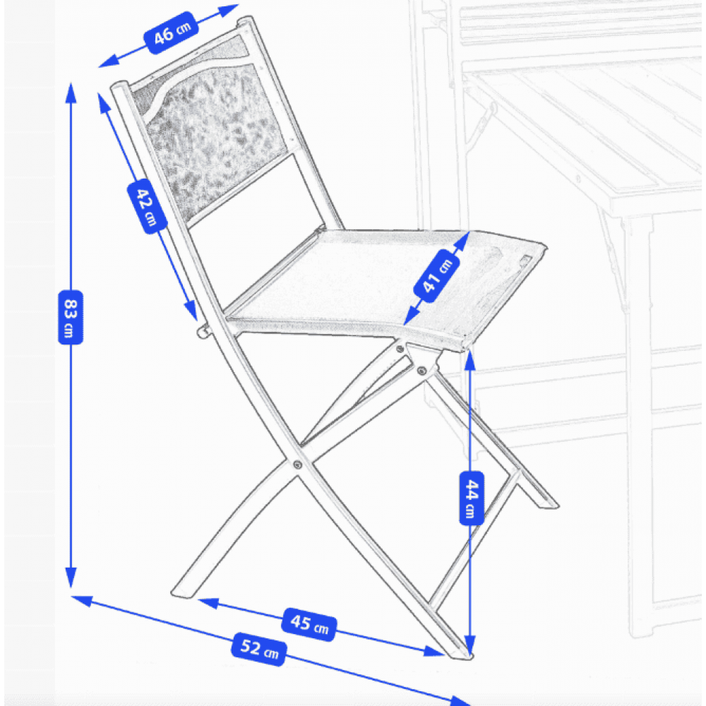 Комплект балконной мебели Jumi Kirbi с тумбой + 2 кресла