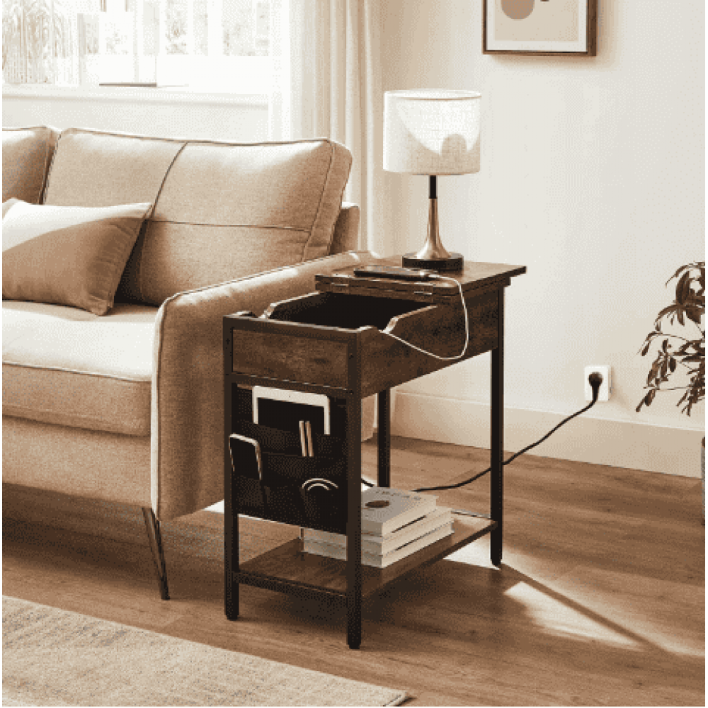 Журнальний столик Leobert Olmi USB вхід + розетка в стилі Loft