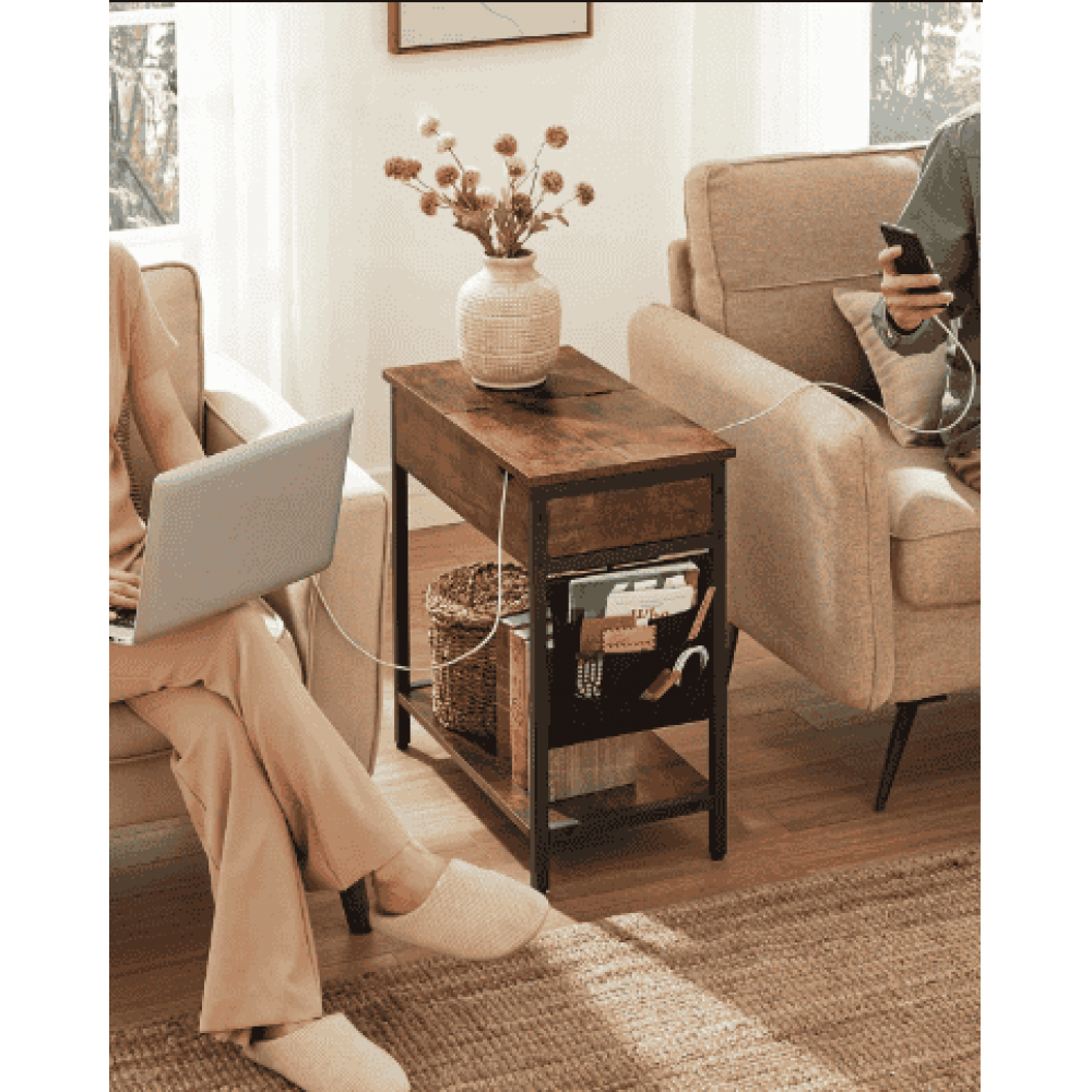 Журнальний столик Leobert Olmi USB вхід + розетка в стилі Loft