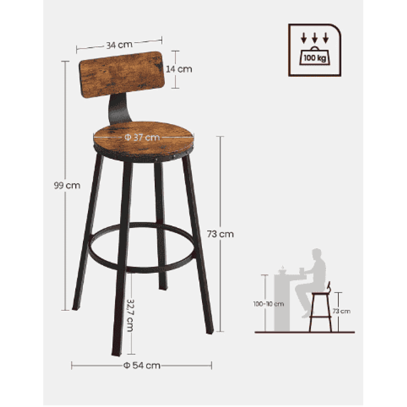 Барный стул Leobert Comfy 2 штуки Loft