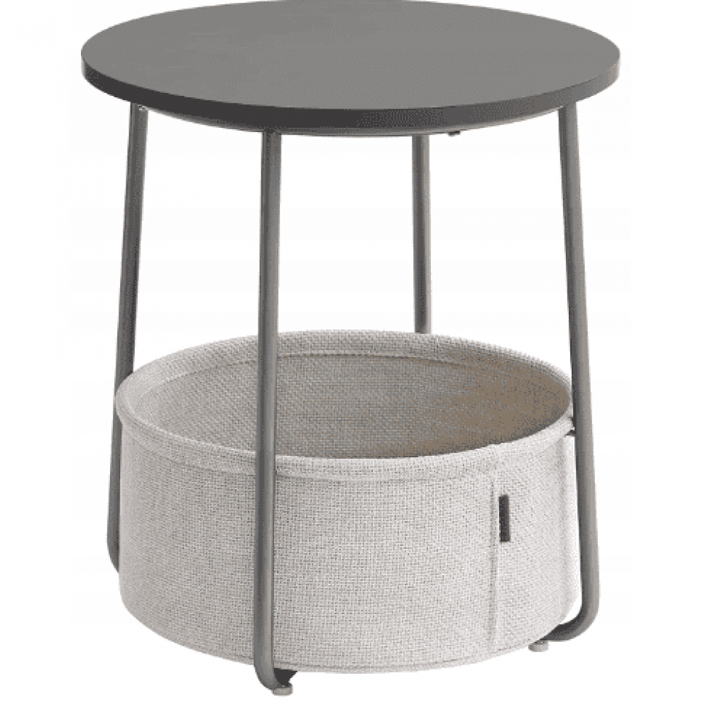 Журнальный столик Leobert Sharp с корзиной серый