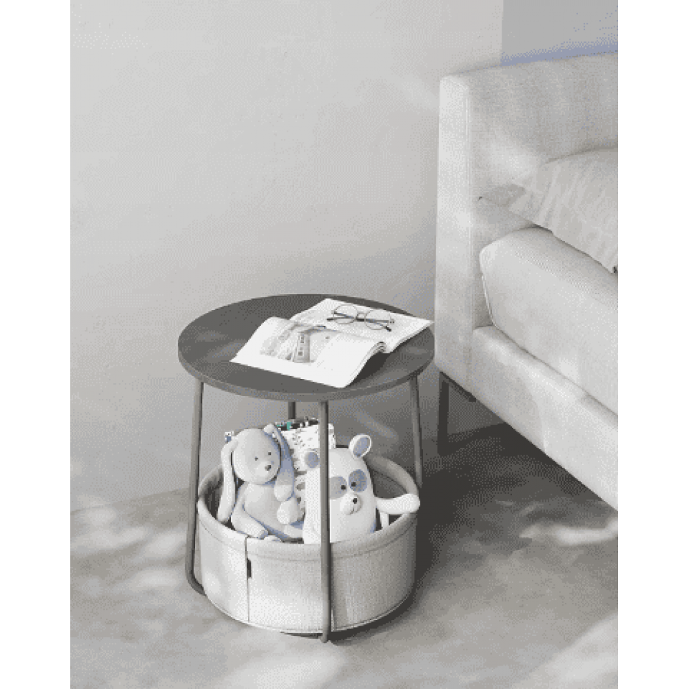 Журнальный столик Leobert Sharp с корзиной серый