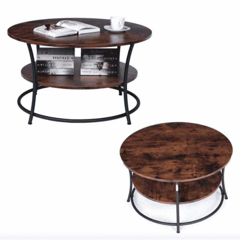Журнальний столик Leobert Vasagle 80 x 80 x 45 см в стилі Loft