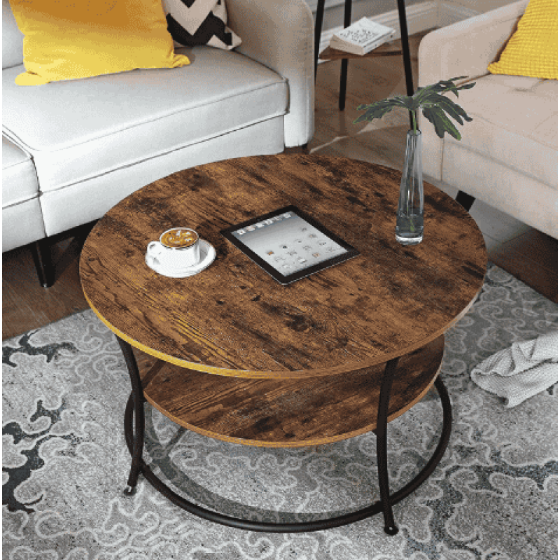Журнальний столик Leobert Vasagle 80 x 80 x 45 см в стилі Loft