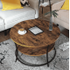 Журнальний столик Leobert Vasagle 80 x 80 x 45 см в стилі Loft