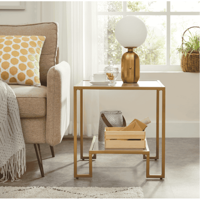 Журнальний столик Leobert Santorini в стилі Loft золотистий