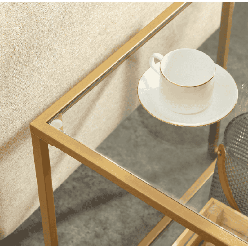 Журнальний столик Leobert Santorini в стилі Loft золотистий