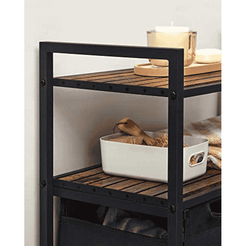 Корзина для белья Leobert Costway 92 л с 2 полками в стиле Loft