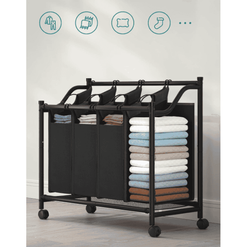Корзина для белья Leobert Breesal 4 отделения х 35л